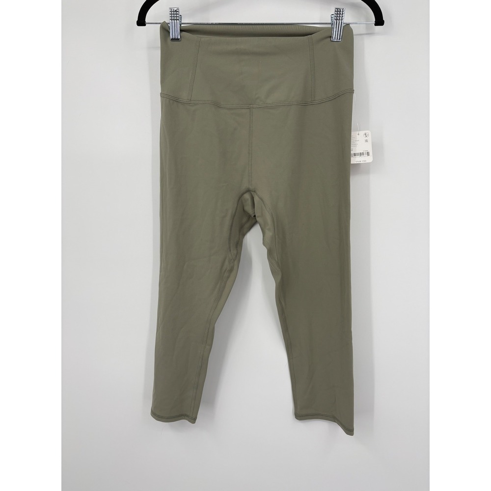 NWT FREE people high rise capri Leggings Olive Green Size Medium